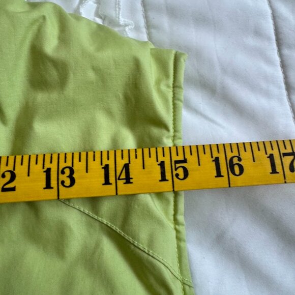 Lacoste Puffer Vest Womens 44 Large Green Zip Up Stand Up Collar Quilted Lightwe - Picture 5 of 10